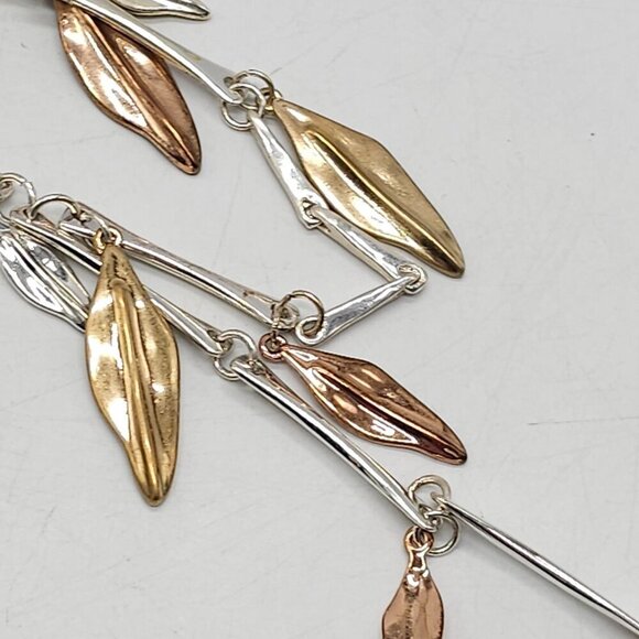 RLM Soho Striking Multi Colored Leaves 24.5" Long Lavalier Necklace - Picture 6 of 8